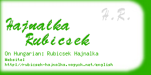 hajnalka rubicsek business card